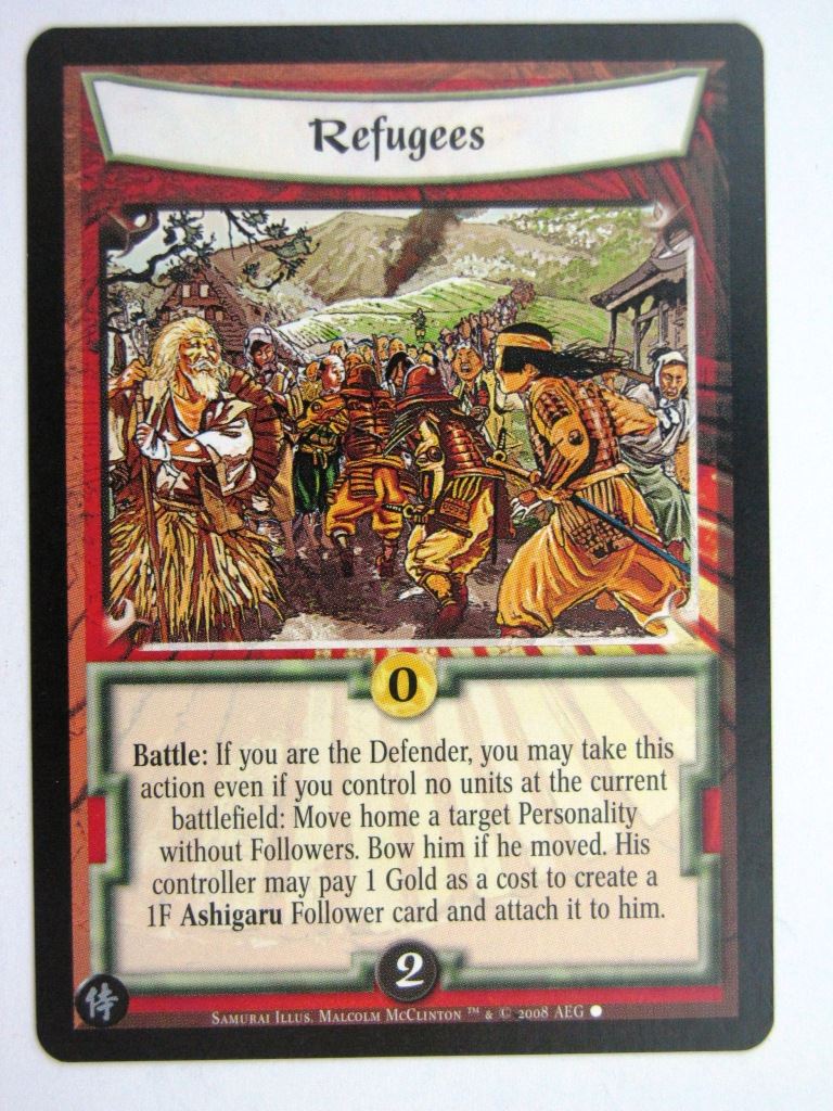 Vintage L5R Cards: REFUGEES # 27G2