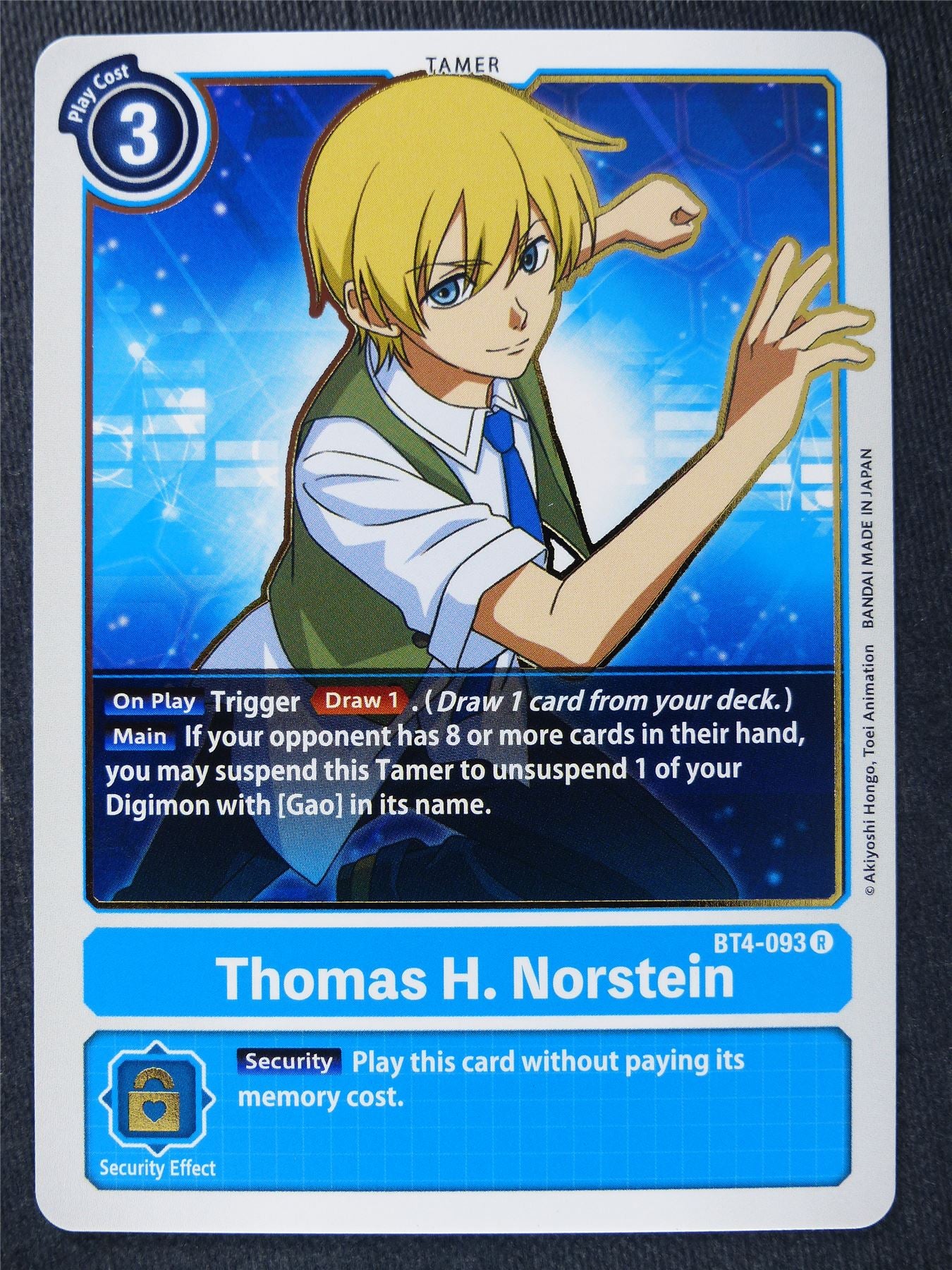 Thomas H. Norstein BT4-093 R - Digimon Cards #YH