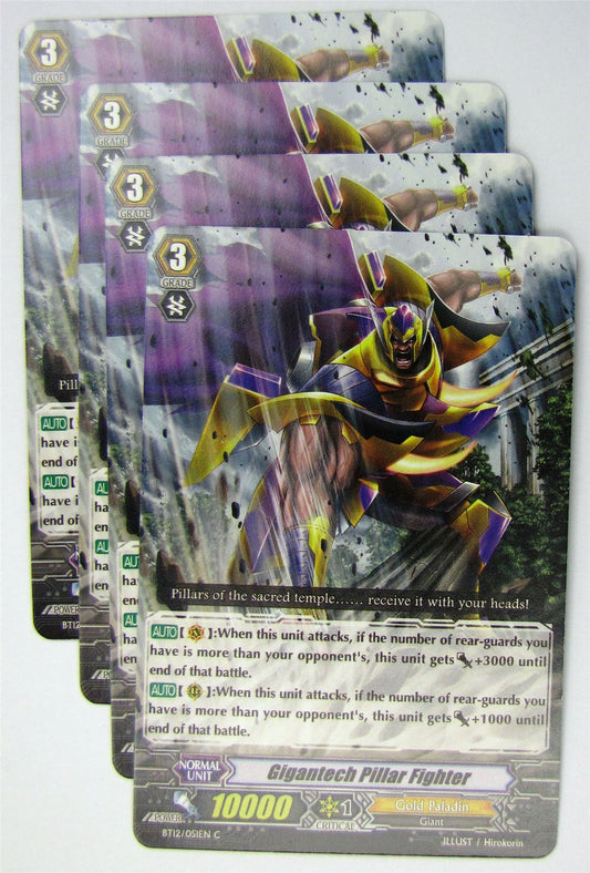 Cardfight!! Vanguard - Gigantech Pillar Fighter BT12/051EN x4