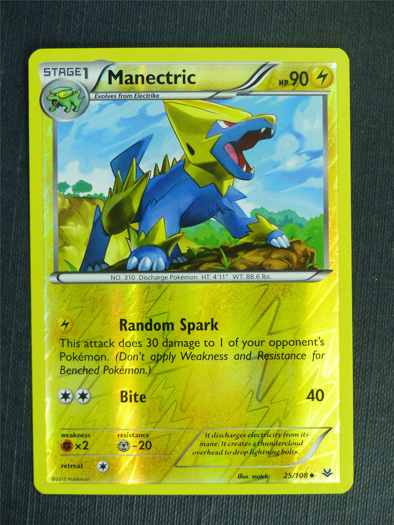 Manectric 25/108 Reverse Holo - Pokemon Cards #2GW