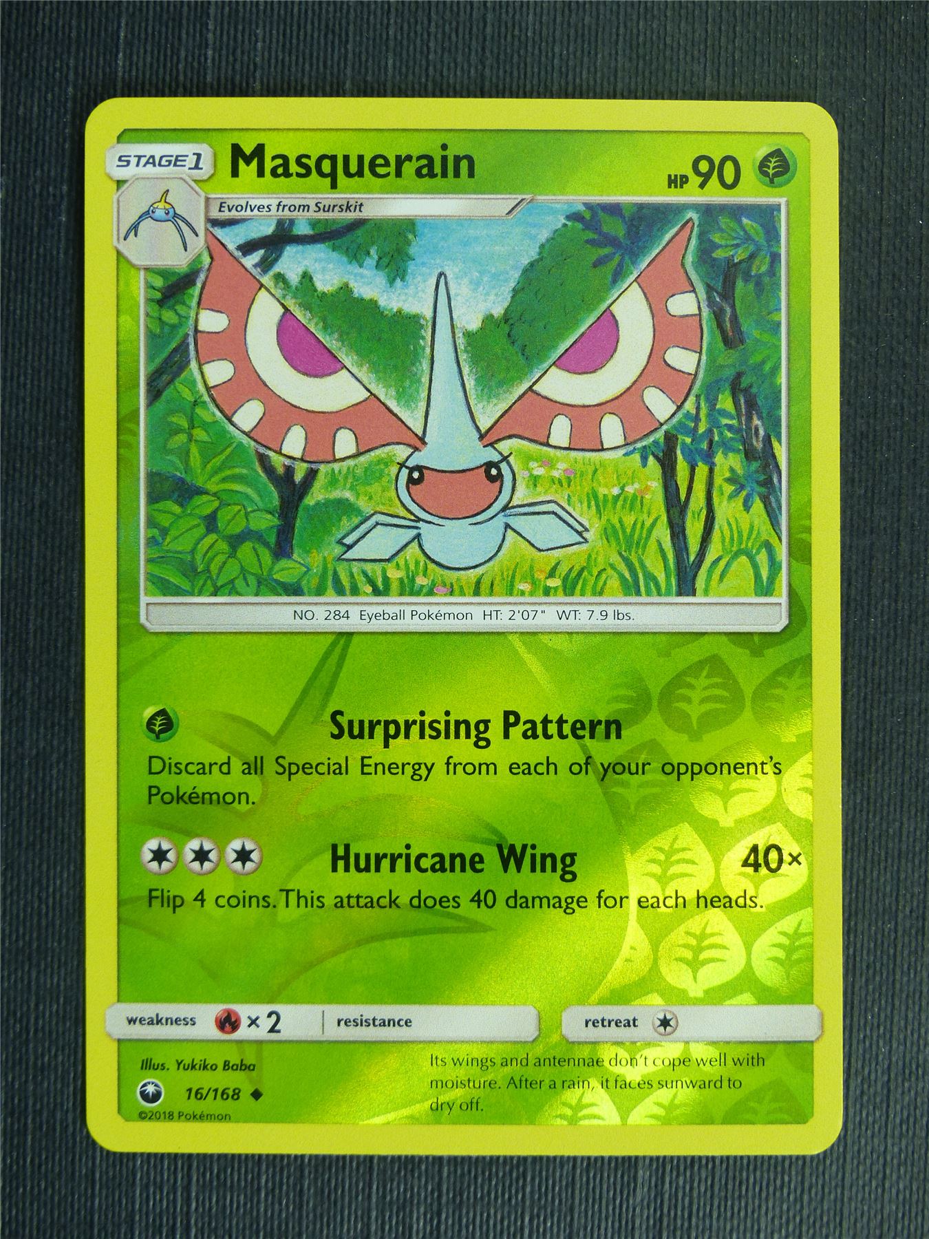 Masquerain 16/168 Reverse Holo - Pokemon Cards #1UN