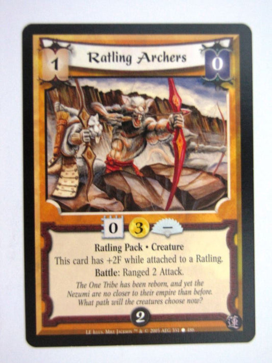 Vintage L5R Cards: RATLING ARCHERS # 27H30