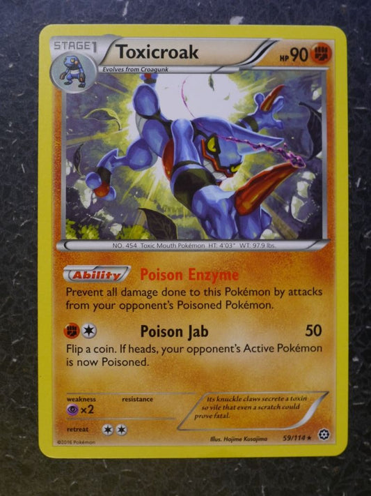 Pokemon Cards: TOXICROAK 59/114 RARE # 7C42