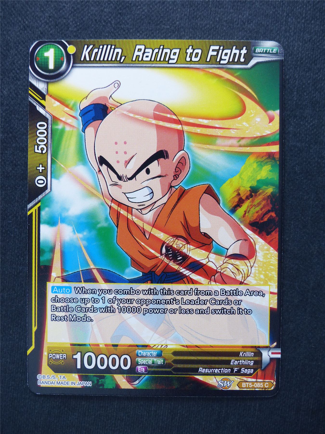 Krillin Raring to Fight - Dragon Ball Super Cards #14O