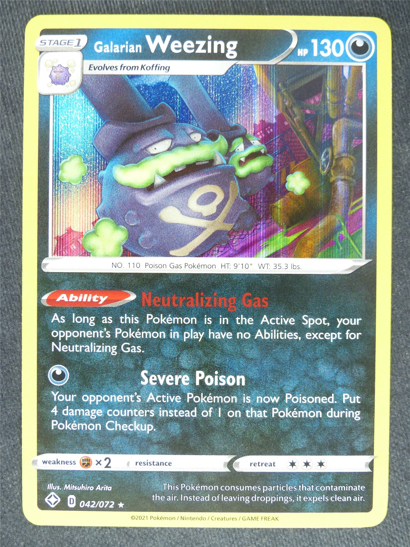 Galarian Weezing 042/072 Holo - Pokemon Cards #53