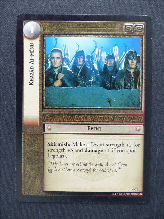 Khazad Ai-Menu 4 C 51 - LotR Cards #NK