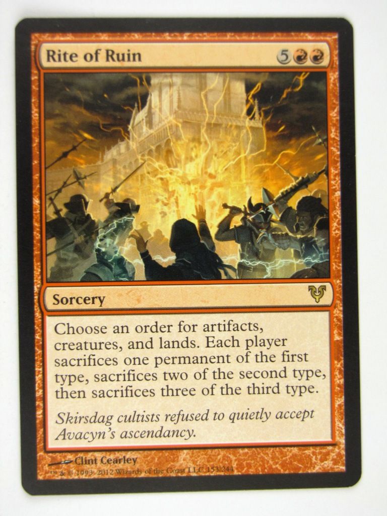 Mtg - RITE OF RUIN - Played Rare