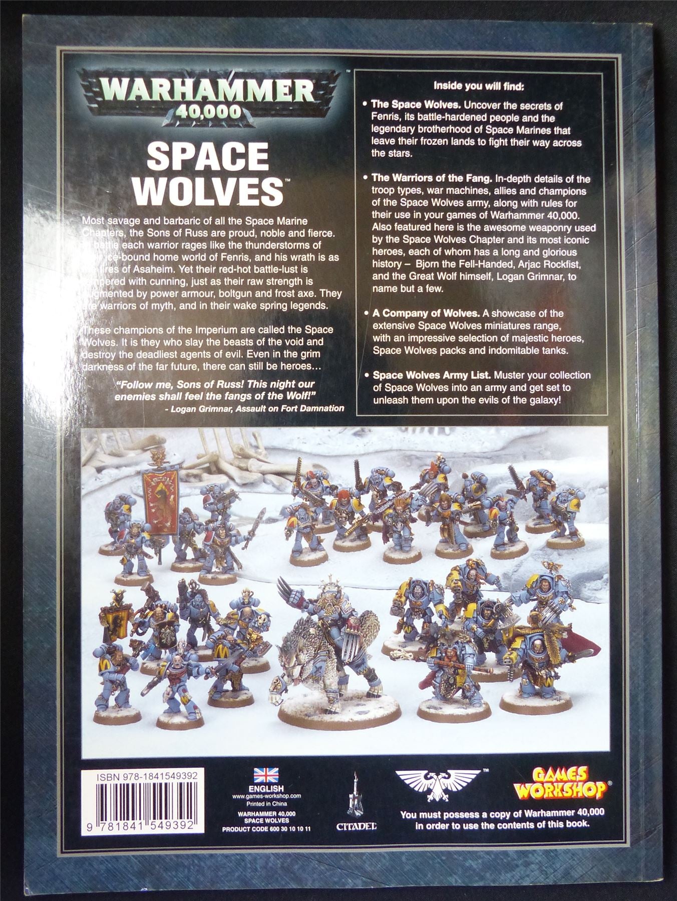 Space Wolves Codex - Warhammer 40K Softback #128