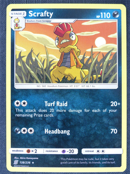 Scrafty 138/236 - Pokemon Cards #BU