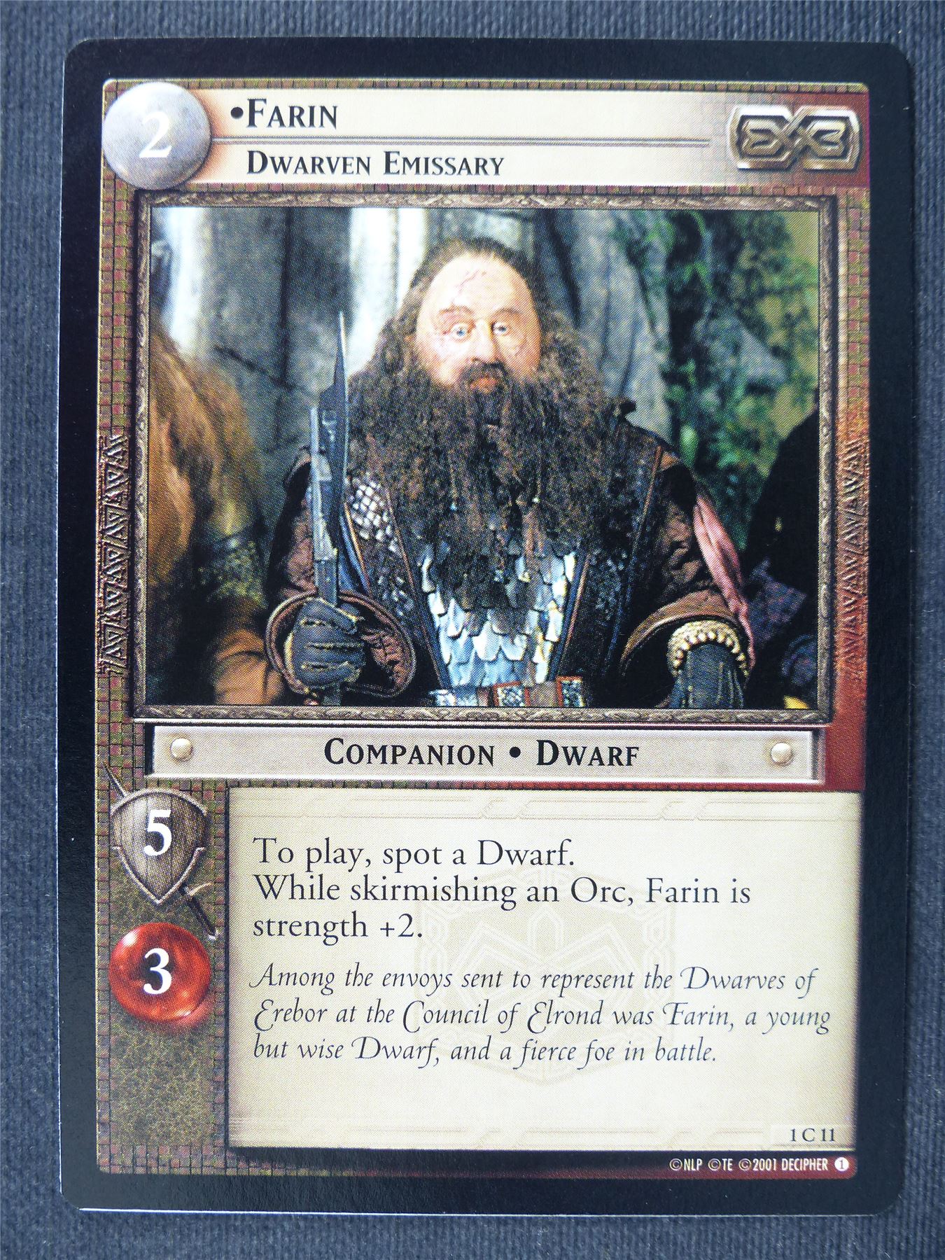 Farin 1 C 11 - LotrR Cards #3GB