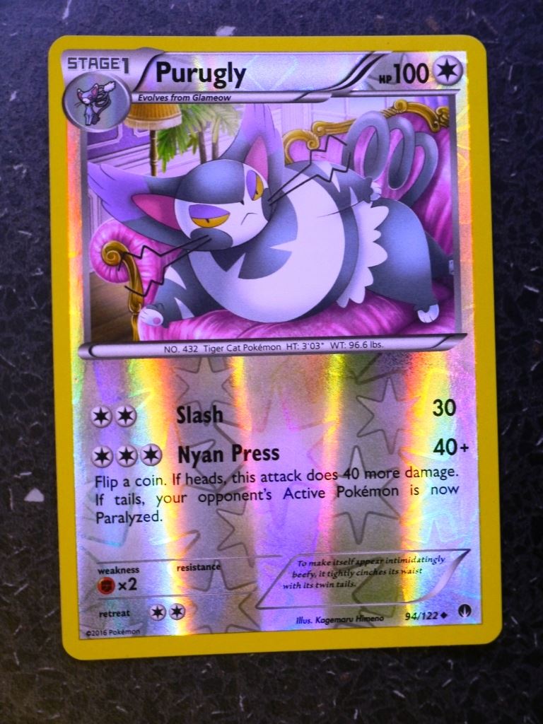 Pokemon Cards: PURUGLY 94/122 REVERSE HOLLOW # 4G70