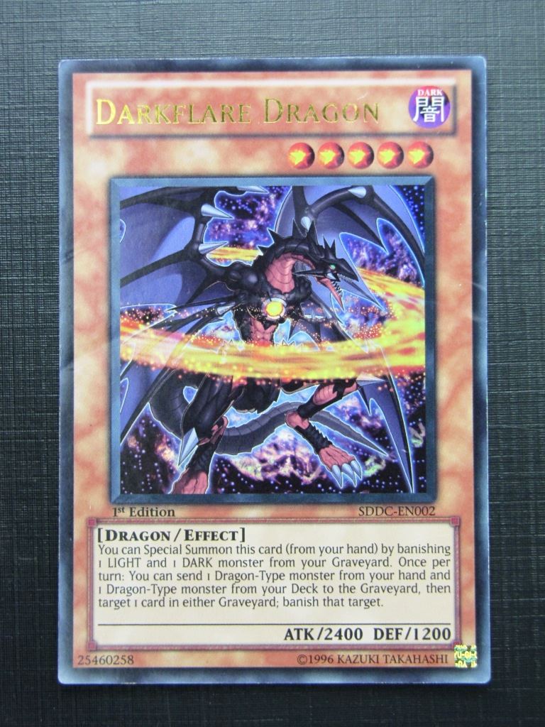 Yugioh Cards: DARKFLARE DRAGON SDDC ULTRA RARE played # 16E90