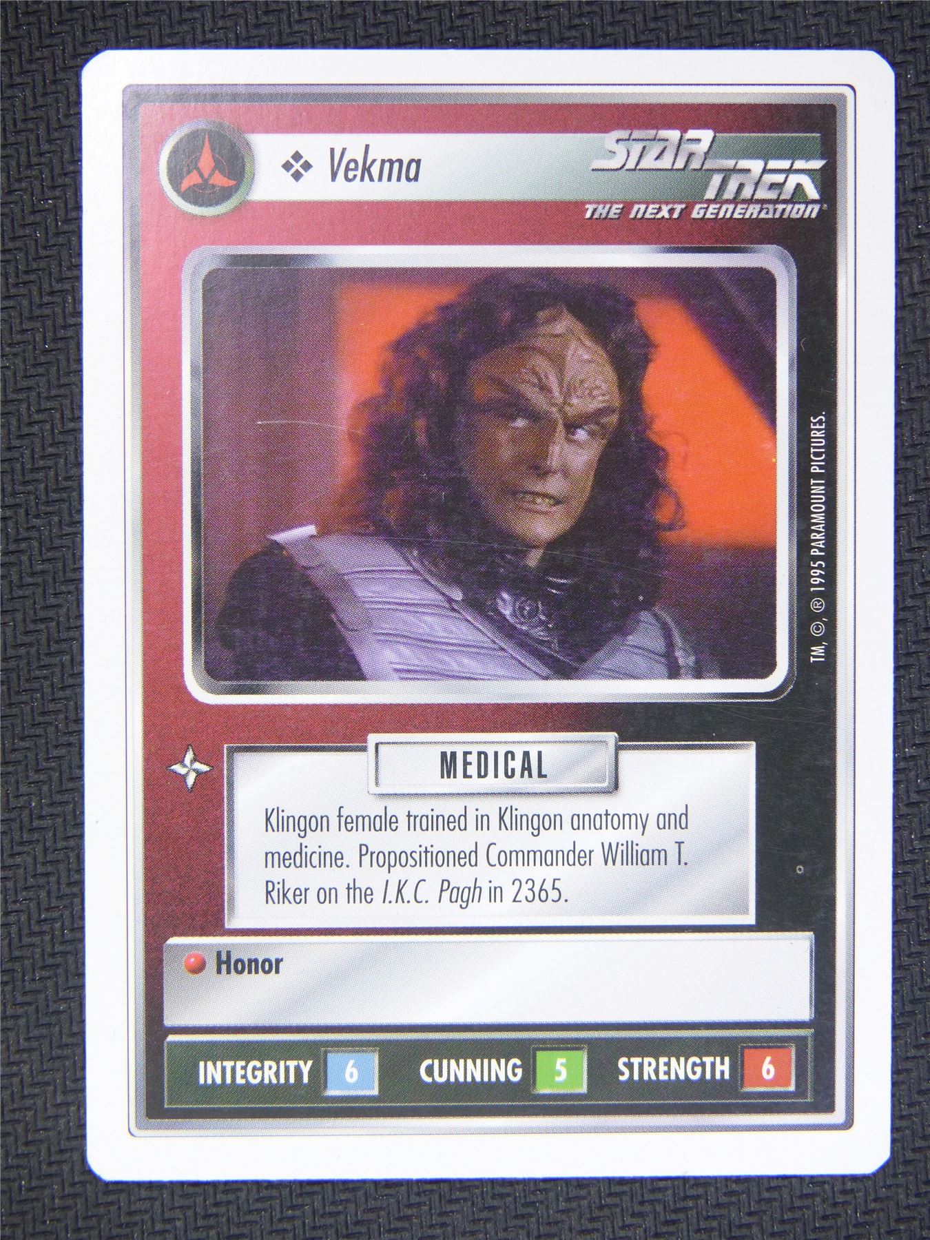 Vekma White Border - Star Trek Next Gen Card  #4PB