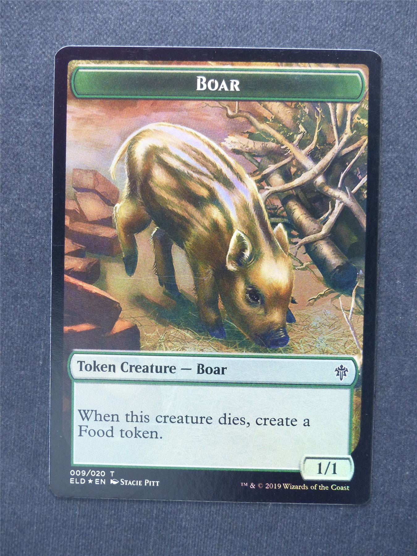 Boar Food Token Foil - Mtg Magic Cards #ZO