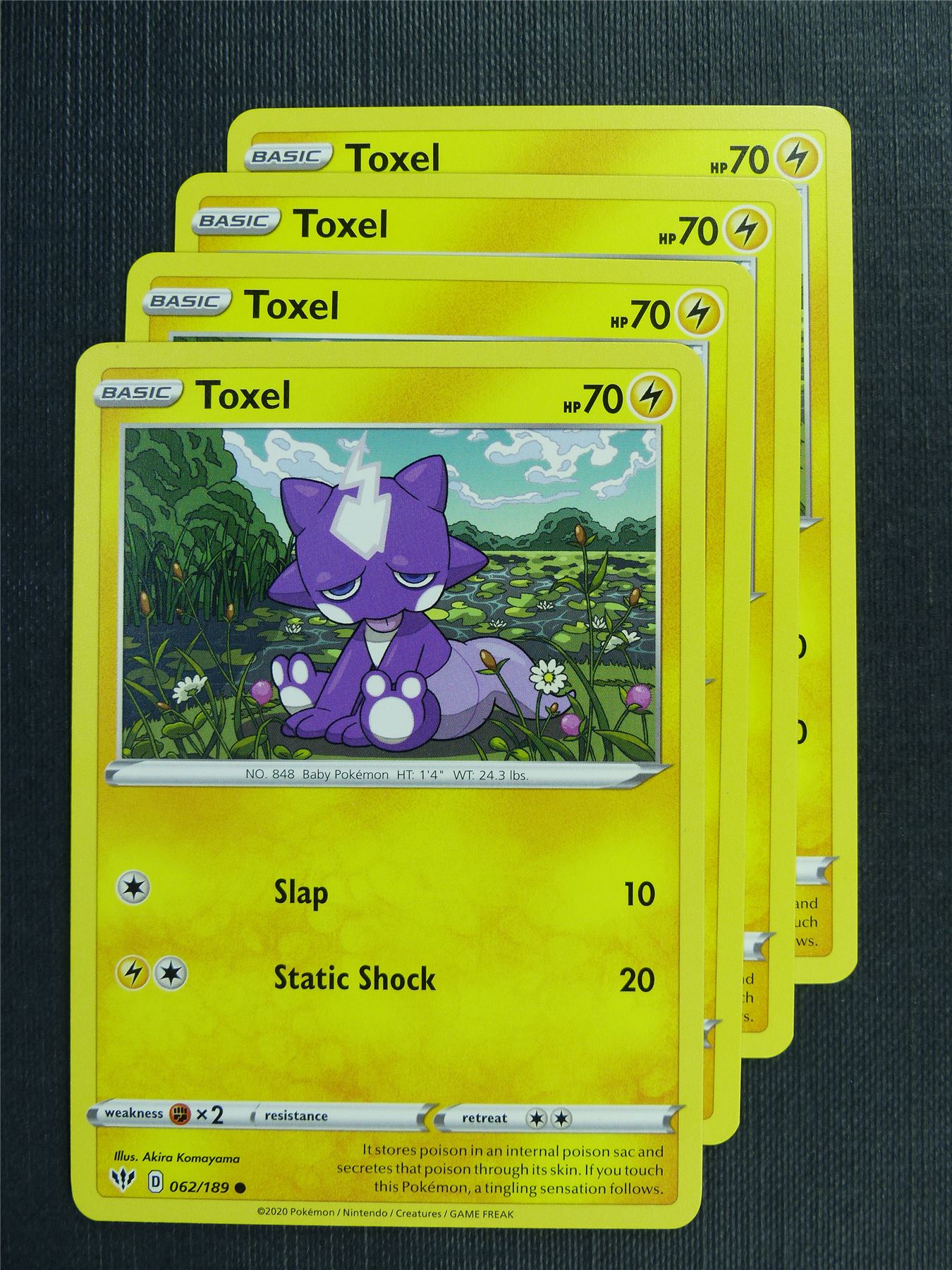 Toxel 062/189 x4  - DAA - Pokemon Card #3F7