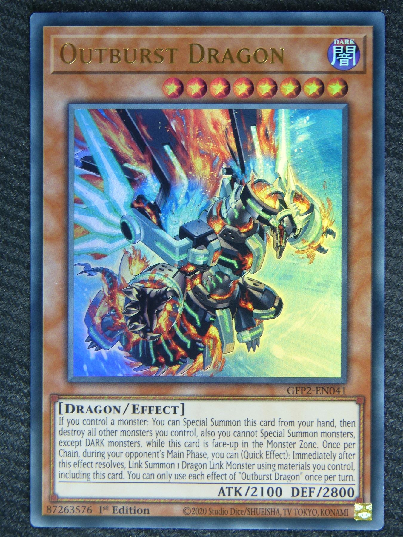 Outburst Dragon GFP2 Ultra Rare - 1st ed - Yugioh Card #80D