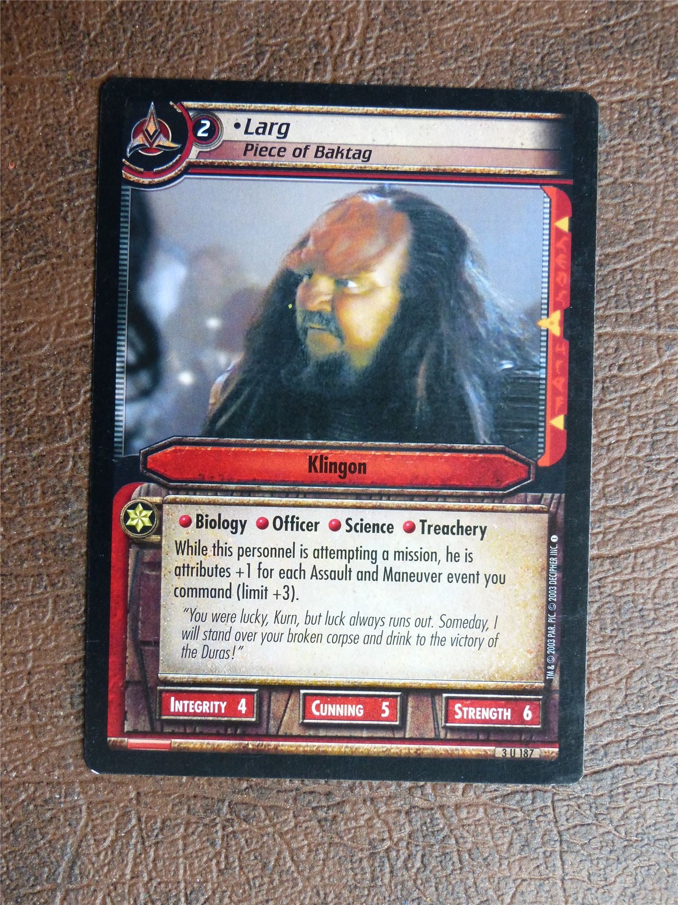 Larg - Star Trek CCG TCG Card #VN