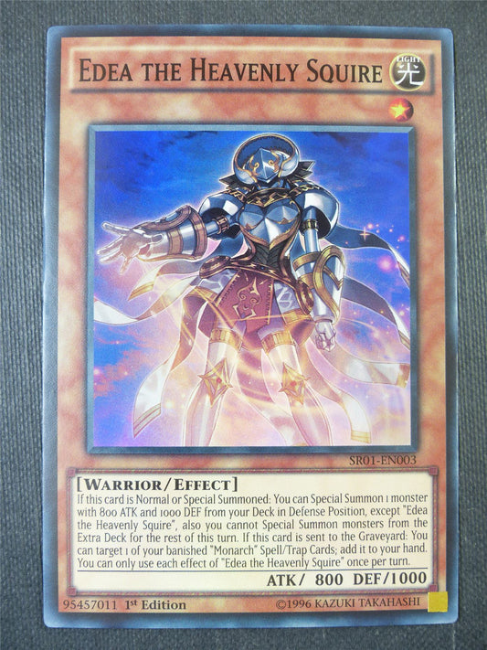 Edea the Heavenly Squire SR01 Super Rare - 1st ed Yugioh Card #25D