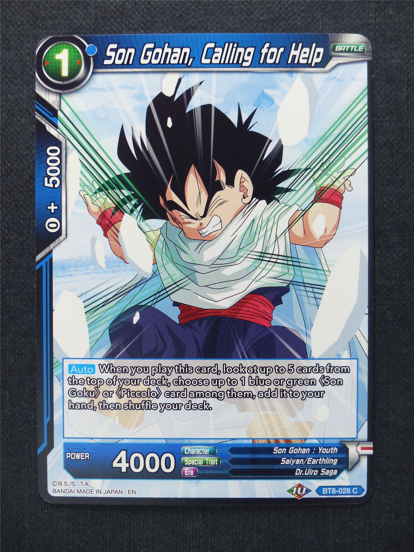 Son Gohan Calling for Help - Dragon Ball Super Cards #XV