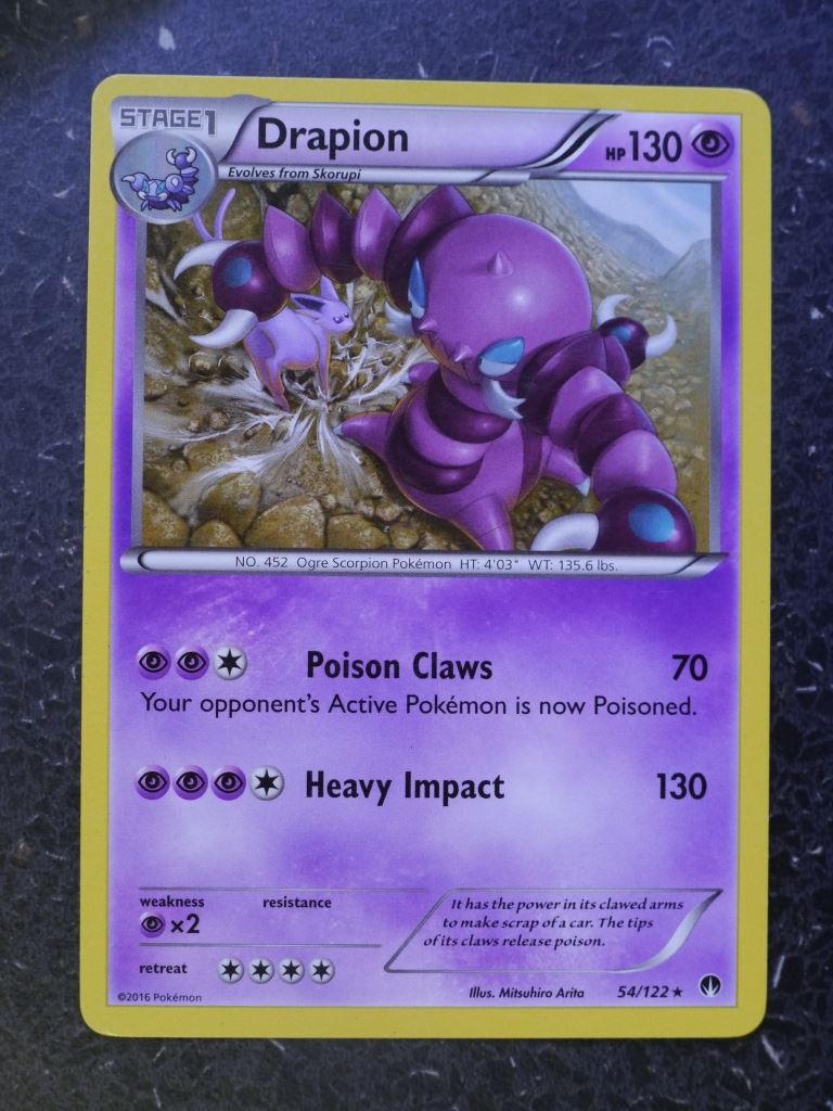 Pokemon Cards: DRAPION 54/122 RARE # 7B55