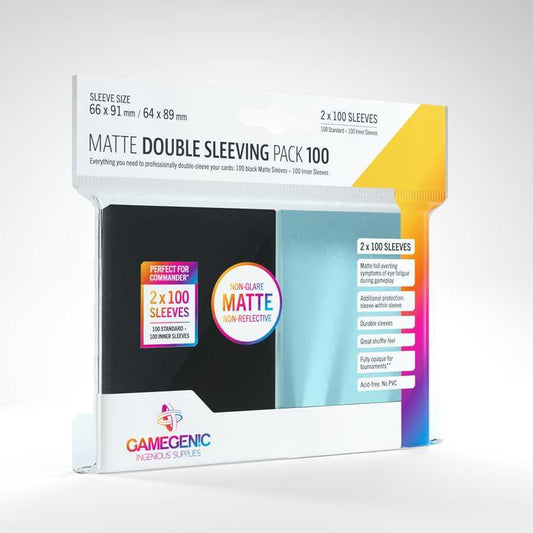 Matte Double Sleeving Pack - 2 x 100ct - Standard Sleeves - Gamegenic