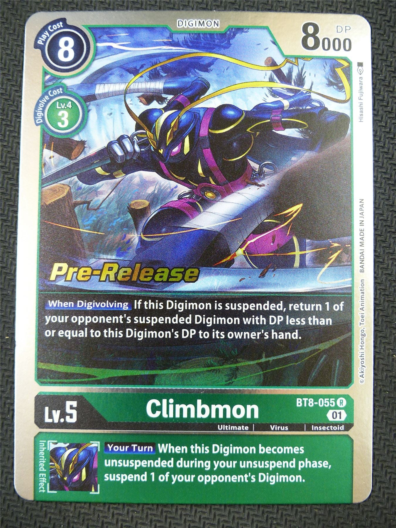 Climbmon BT8-055 R Pre-Release Promo - Digimon Card #5Q9