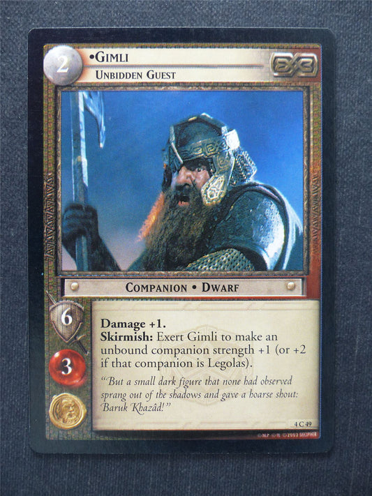 Gimli 4 C 49 - LotR Cards #NQ