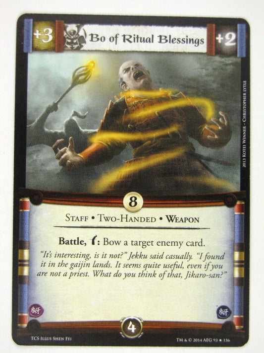 L5R Cards: The Coming Storm: BO OF RITUAL BLESSINGS # 14F57