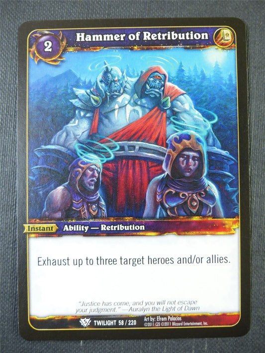 Hammer of Retribution 58/220 - WoW Card #13L