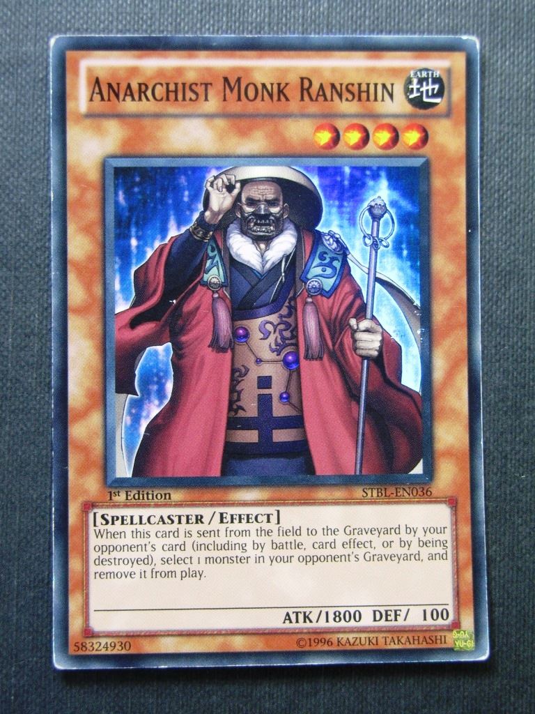 Anarchist Monk Ranshin STBL Super Rare played - 1st ed - Yugioh Cards #15T
