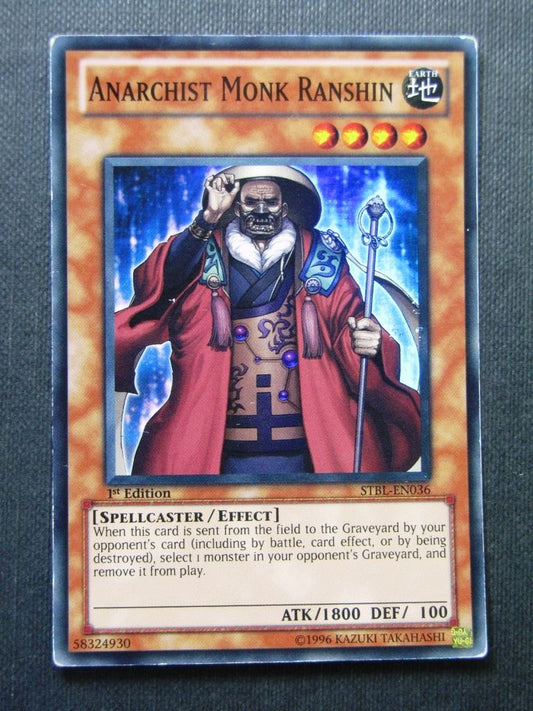 Anarchist Monk Ranshin STBL Super Rare played - 1st ed - Yugioh Cards #15T