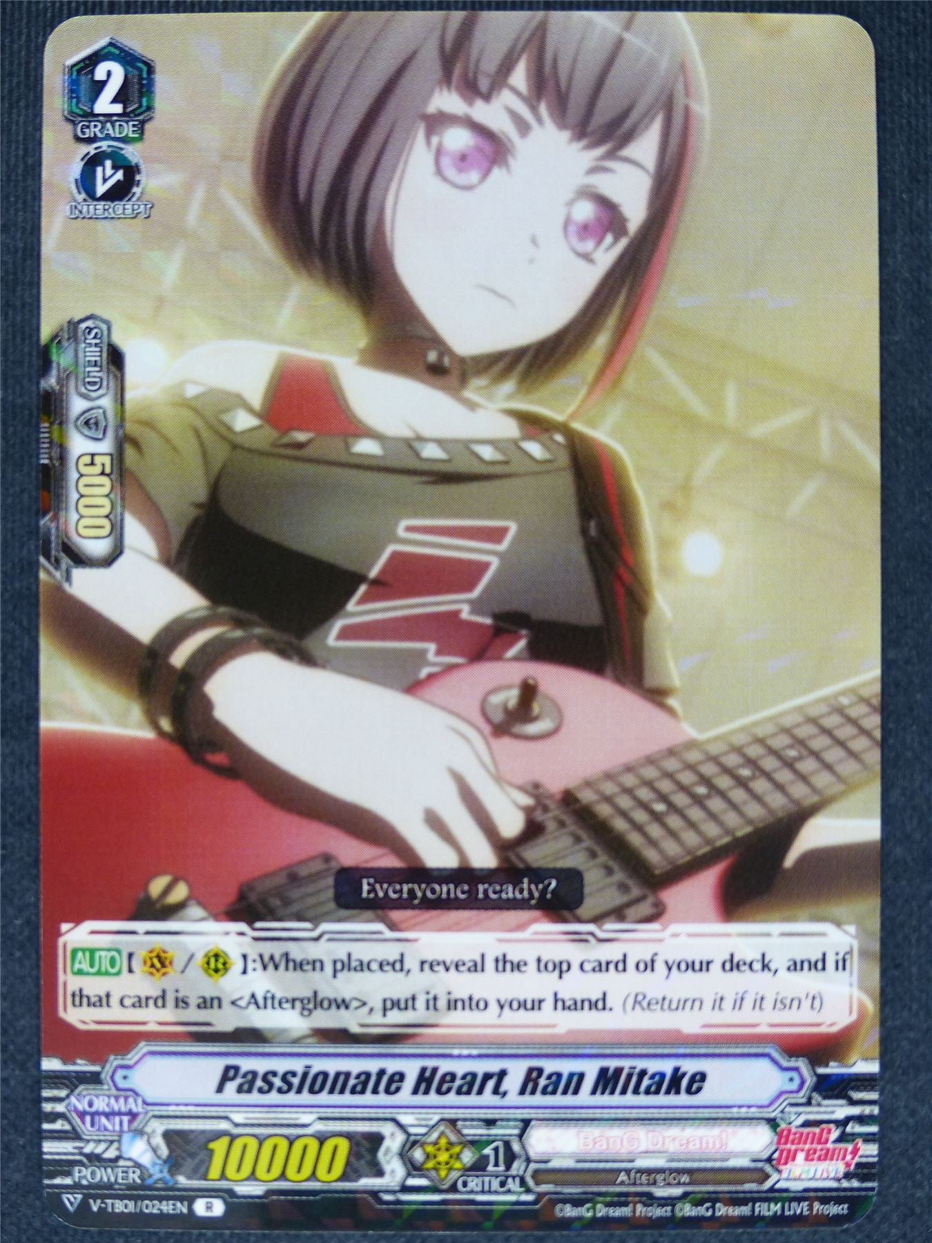 Passionate Heart Ran Mitake V-TB01 R - Vanguard Cards #F9