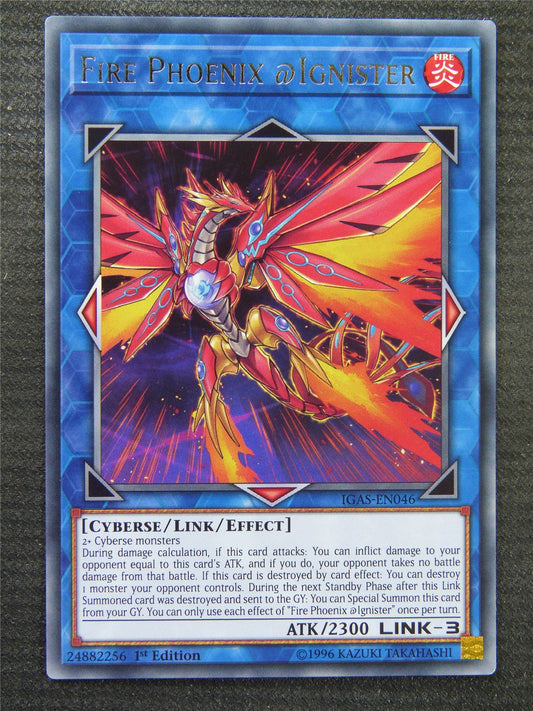 Fire Phoenix Ignister IGAS Rare - 1st ed - Yugioh Card #8SJ