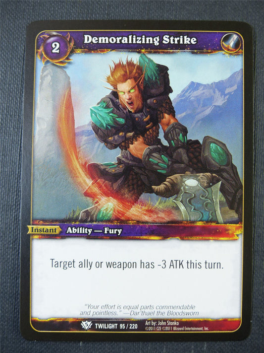 Demoralizing Strike 95/220 - WoW Card #13H