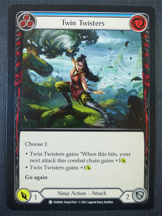 Twin Twisters Blue - 1st ed Everfest - Flesh & Blood Card #6DS