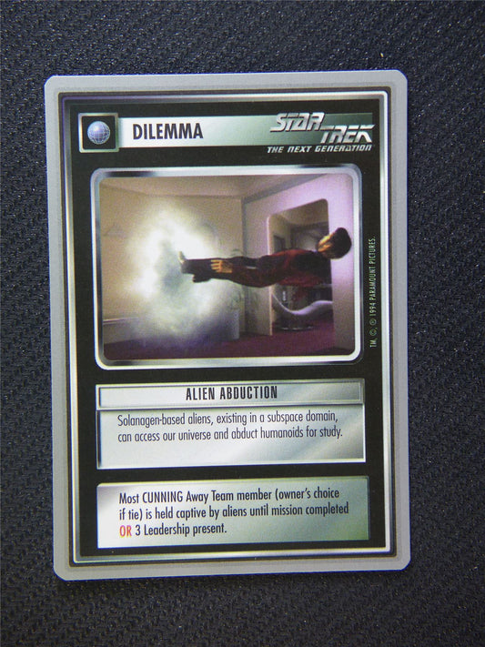 Dilemma Alien Abduction - Star Trek Silver Border Card Decipher #2E8