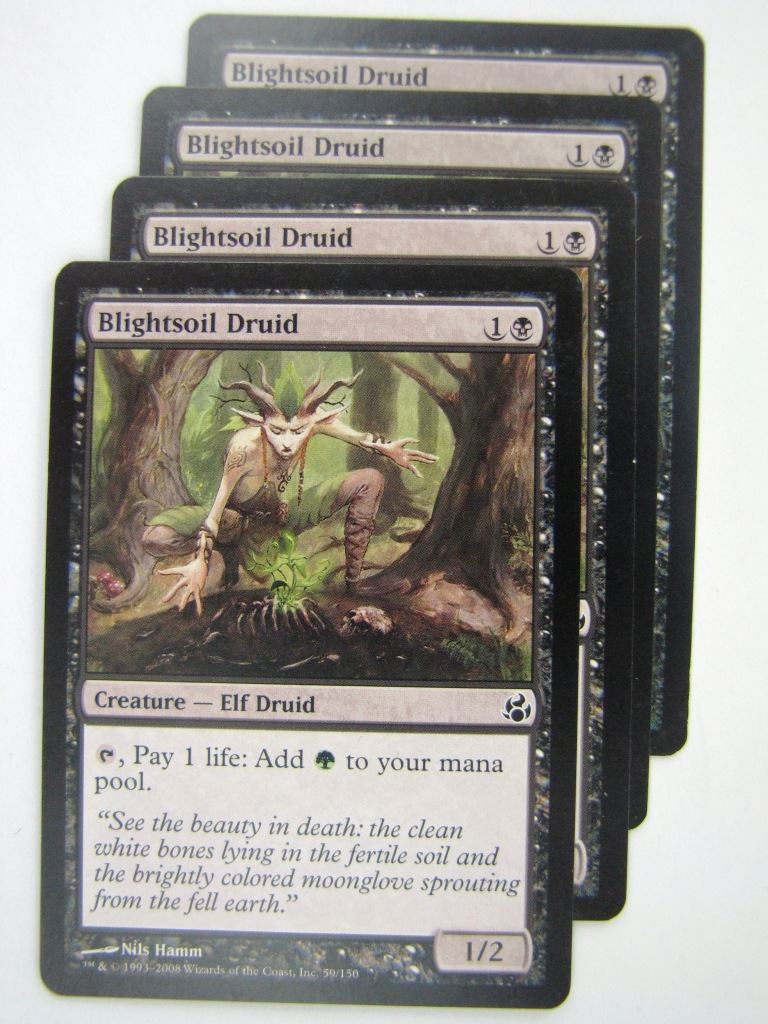 MTG Magic Cards: BLIGHTSOIL DRUID x4 # 8G50