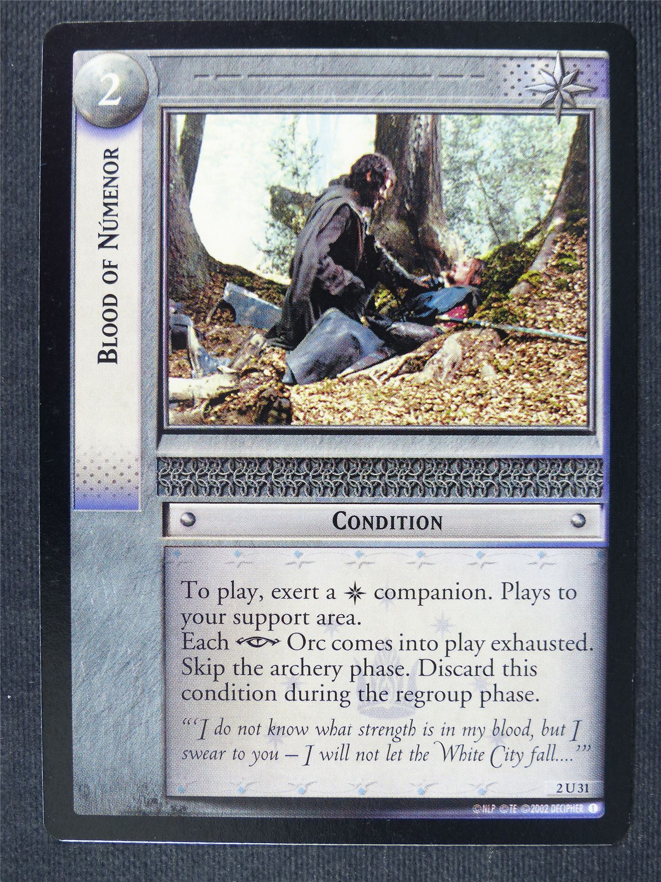 Blood of Numenor 2 U 31 - LotR Cards #3J2