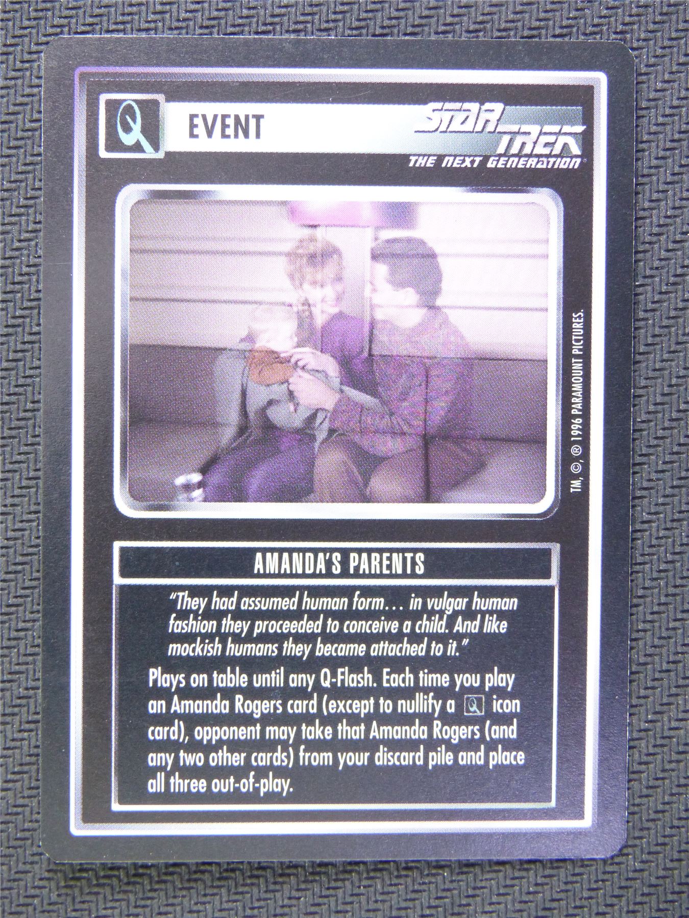 Event Amandas Parents - Star Trek CCG Next Gen #55W