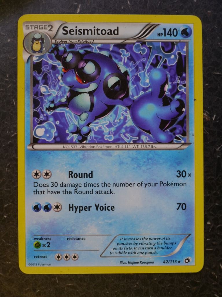 Pokemon Cards: SEISMITOAD 42/113 RARE # 6A66