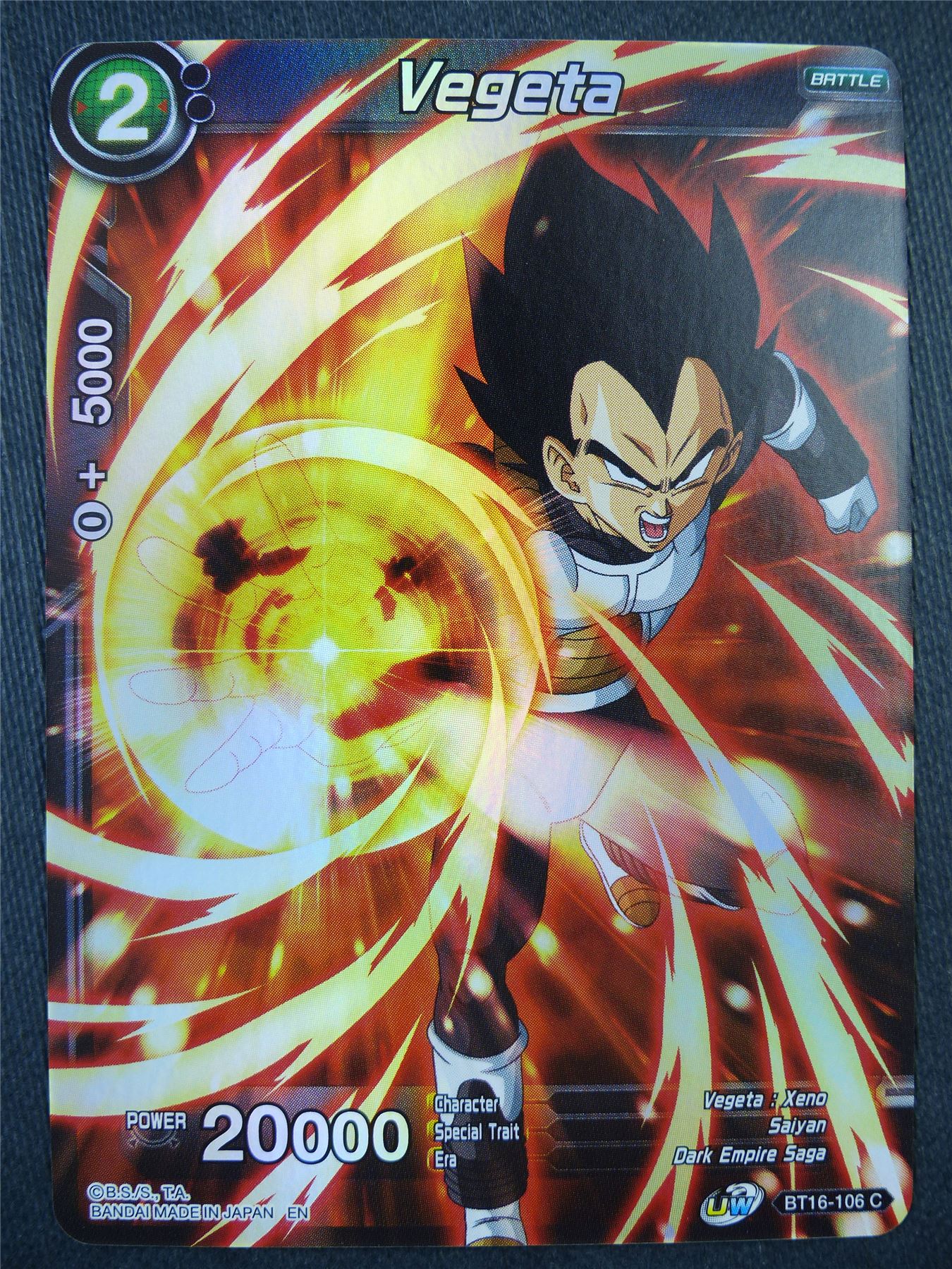 Vegeta BT16 Foil - Dragon Bal Super Card #8YA