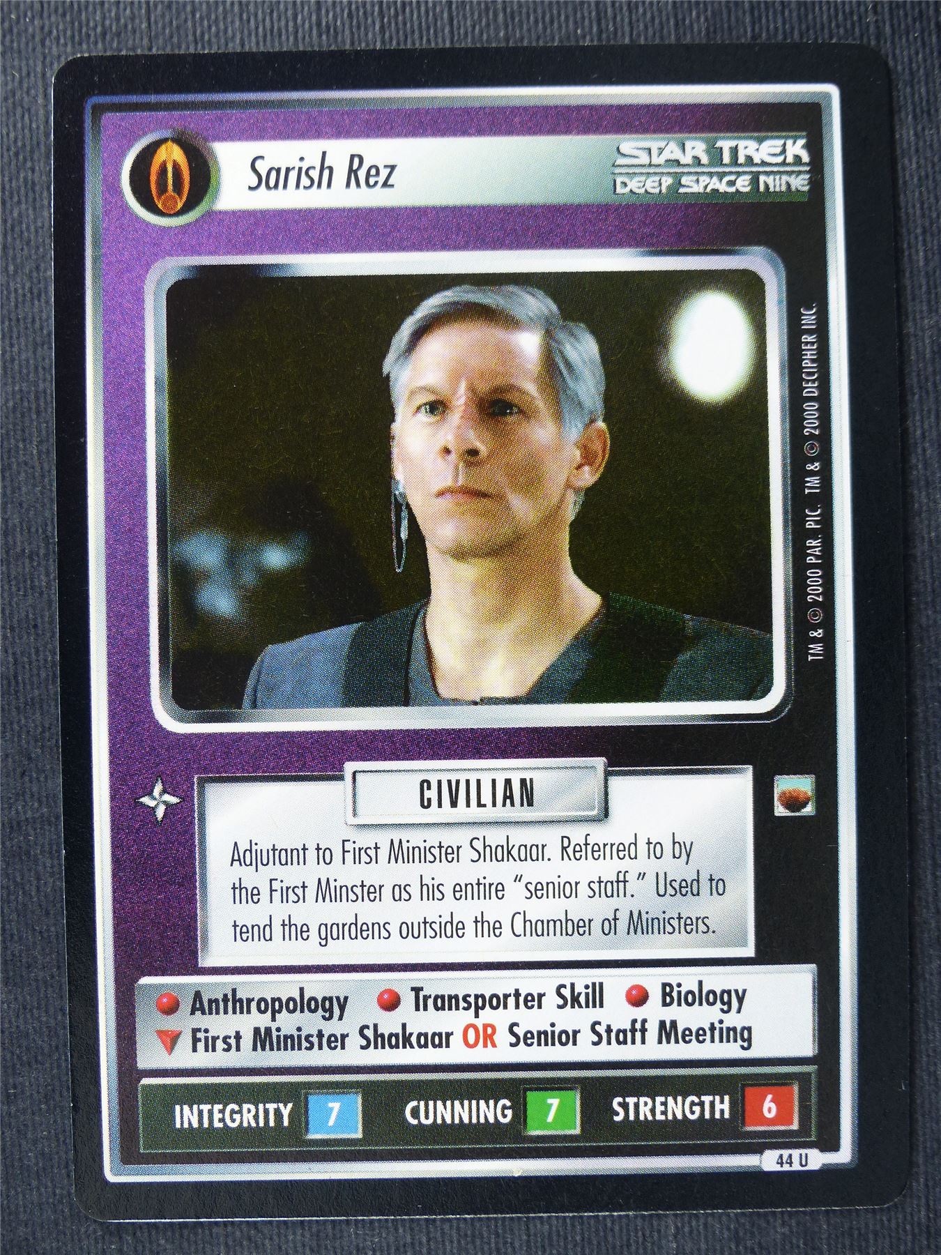 Sarish Rez - DS9 - Star Trek Cards #154