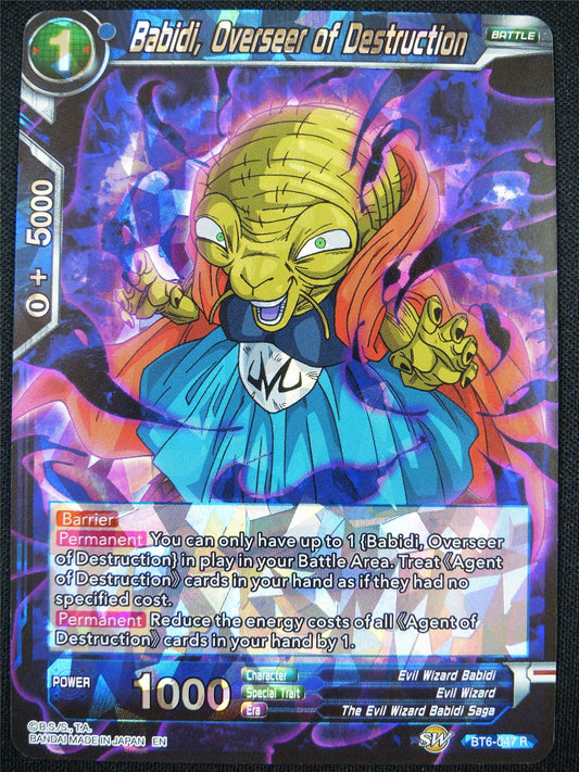 Babidi Overseer of Destruction BT6 R - Dragon Ball Super Card #X6