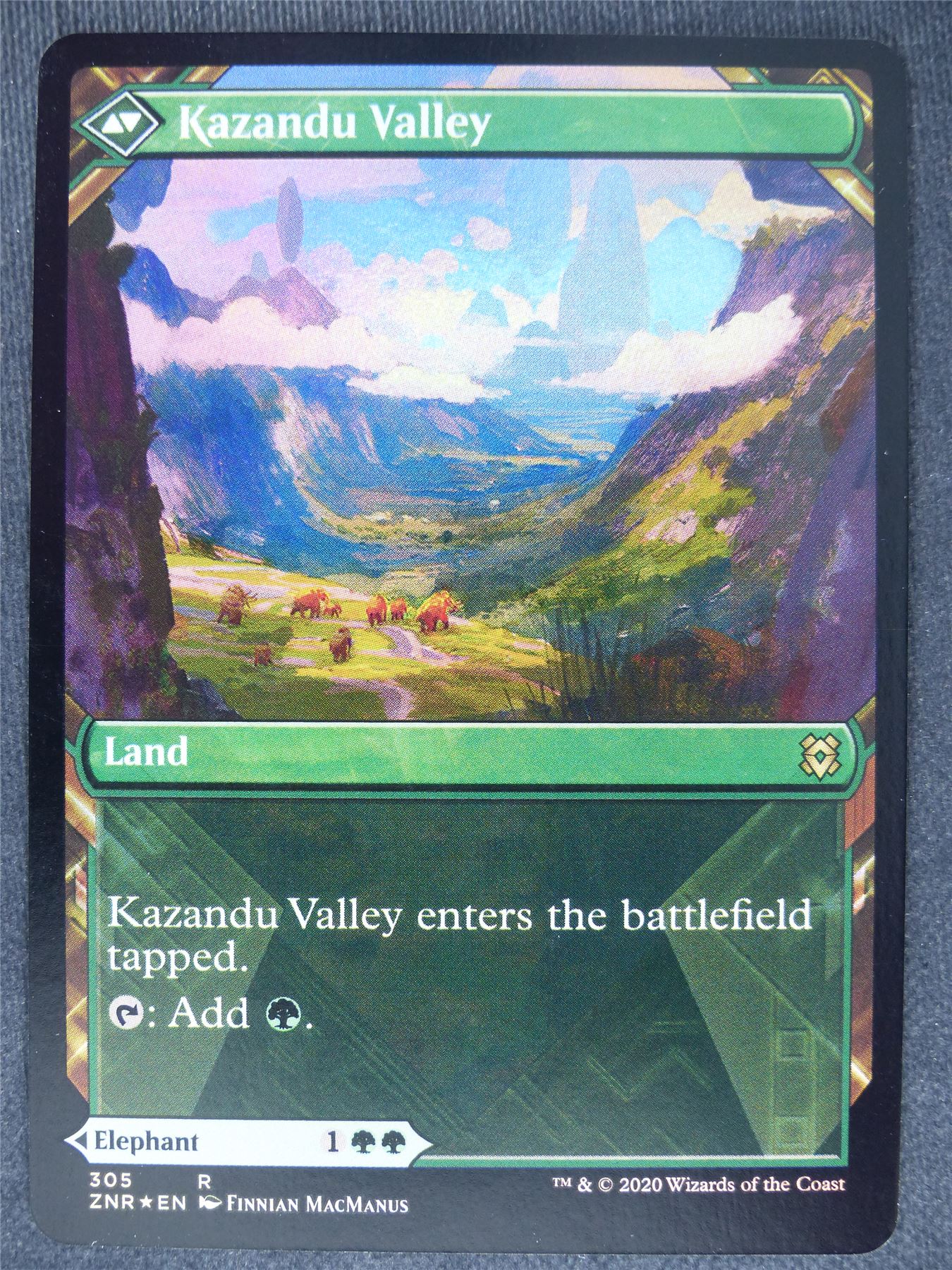 Kazandu Mammoth / Valley Showcase Foil Mint - Mtg Magic Cards #9C