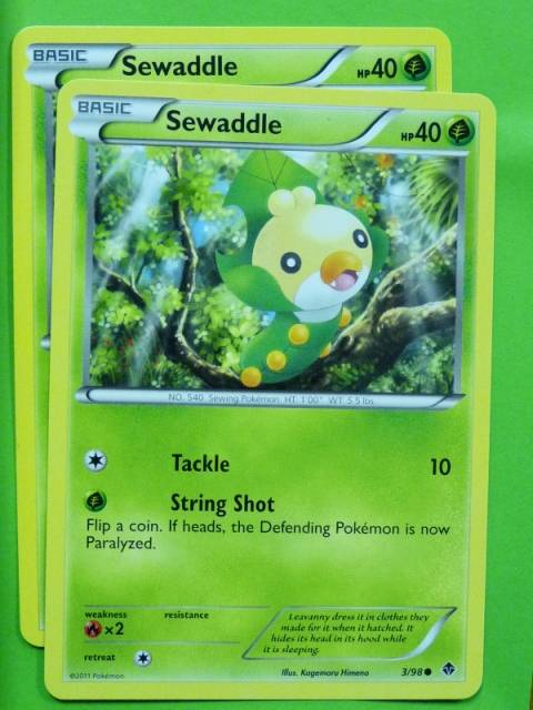 POKEMON B&W Emerging Powers x2 - SEWADDLE 3/98