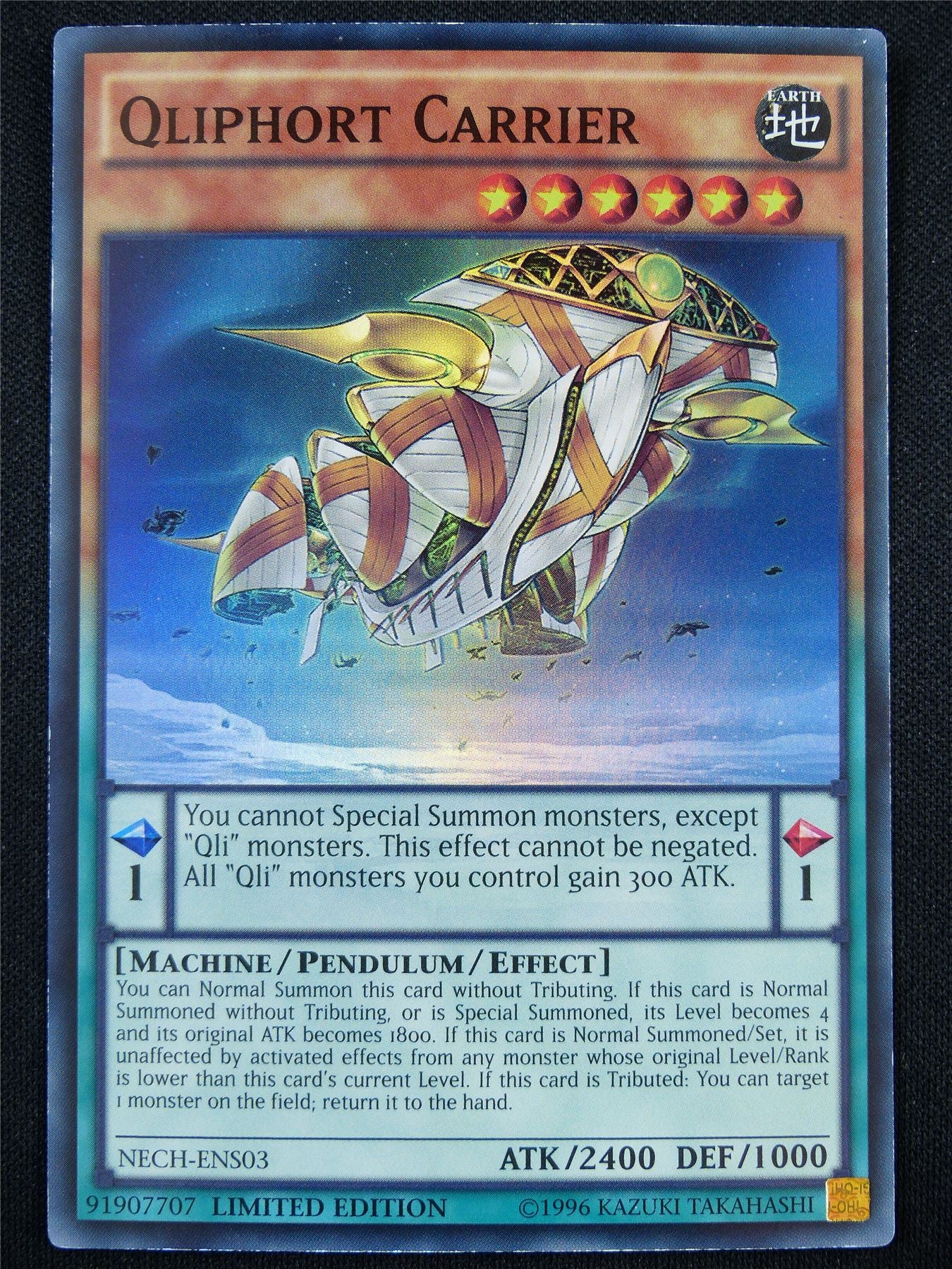 Qliphort Carrier NECH Super Rare - lim ed Yugioh Card #QY