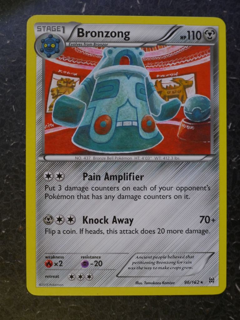 Pokemon Cards: BRONZONG 96/162 RARE # 5I76