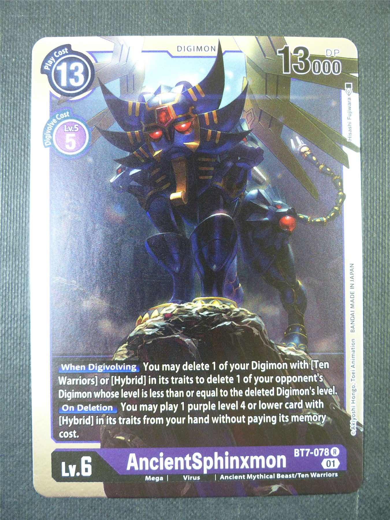 AncientSphinxmon BT7-078 R - Digimon Card #1ZZ