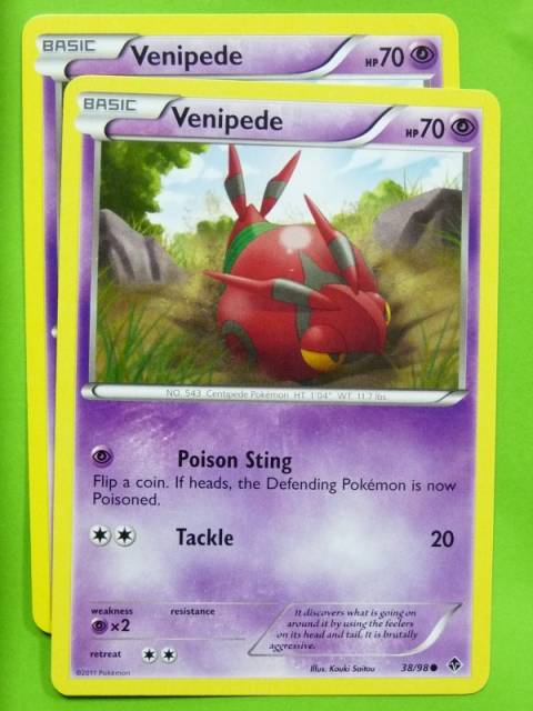 POKEMON B&W Emerging Powers x2 - VENIPEDE 38/98