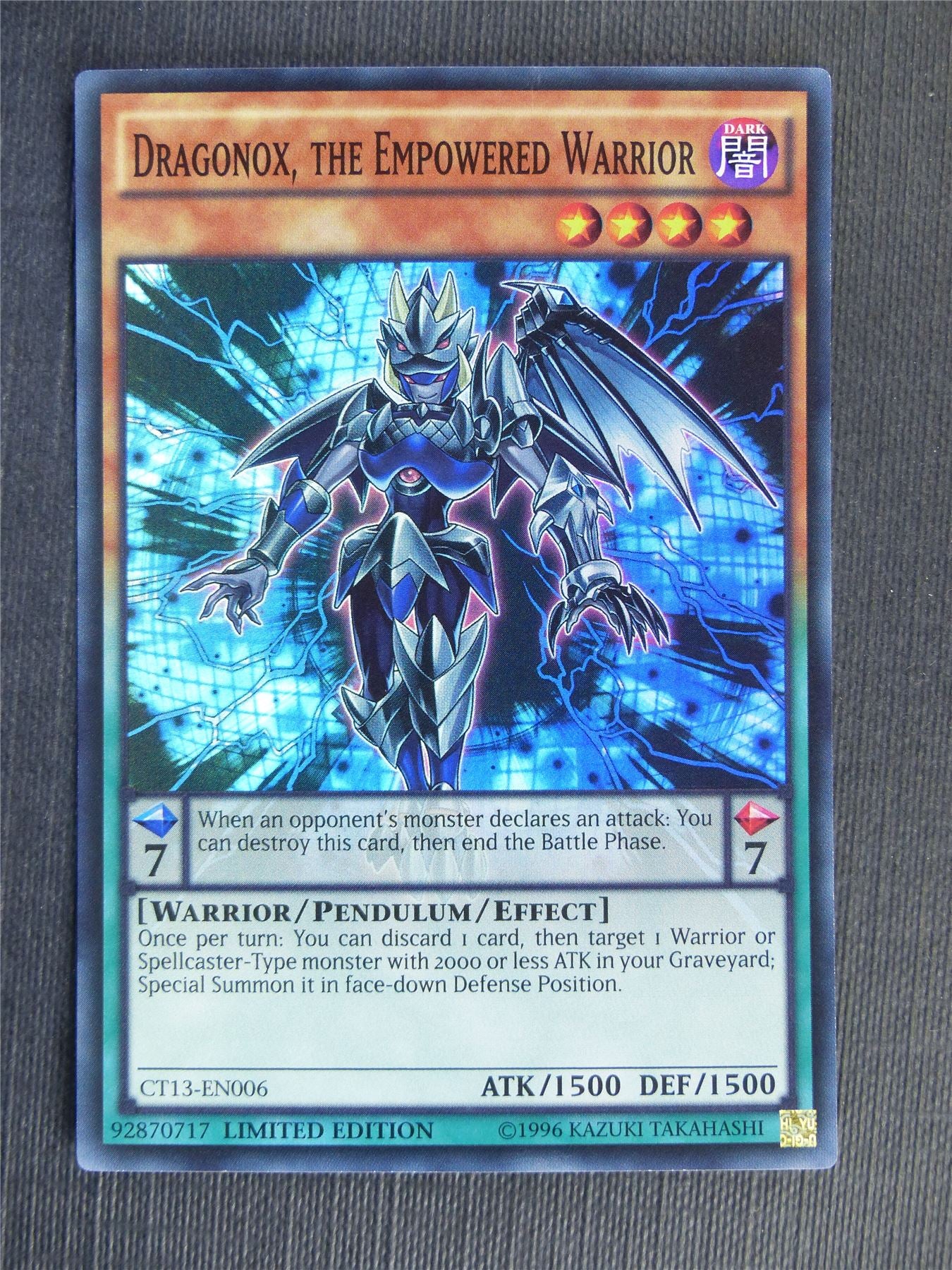 Dragonox the Empowered Warrior CT13 Super Rare - limited ed - Yugioh Cards #UP